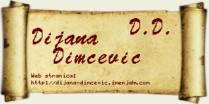 Dijana Dimčević vizit kartica